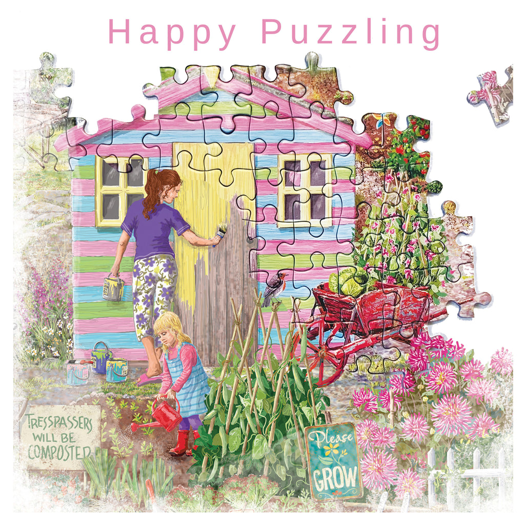 Happy Puzzling Allotment Greetings Card
