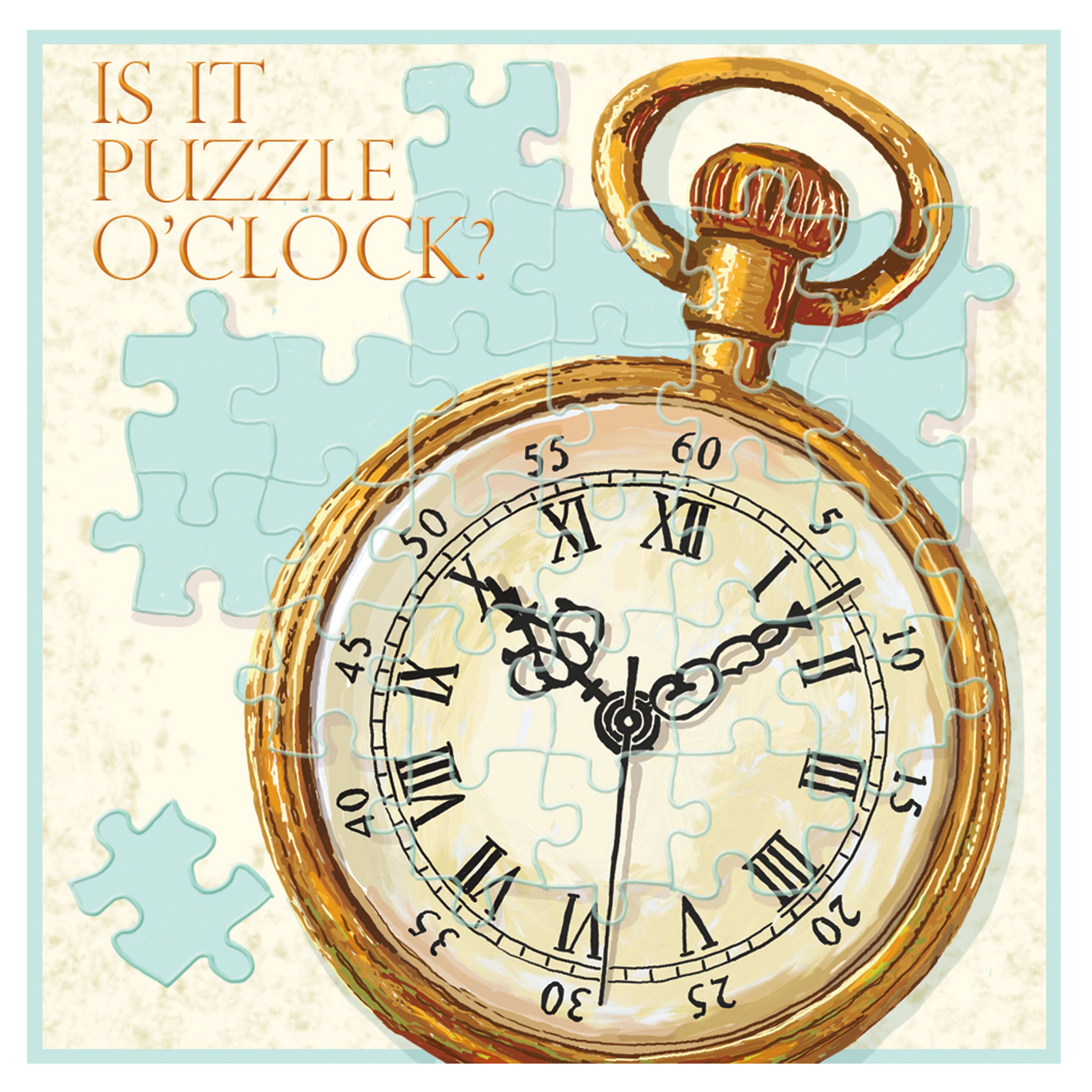 Puzzle O'Clock Greetings Card