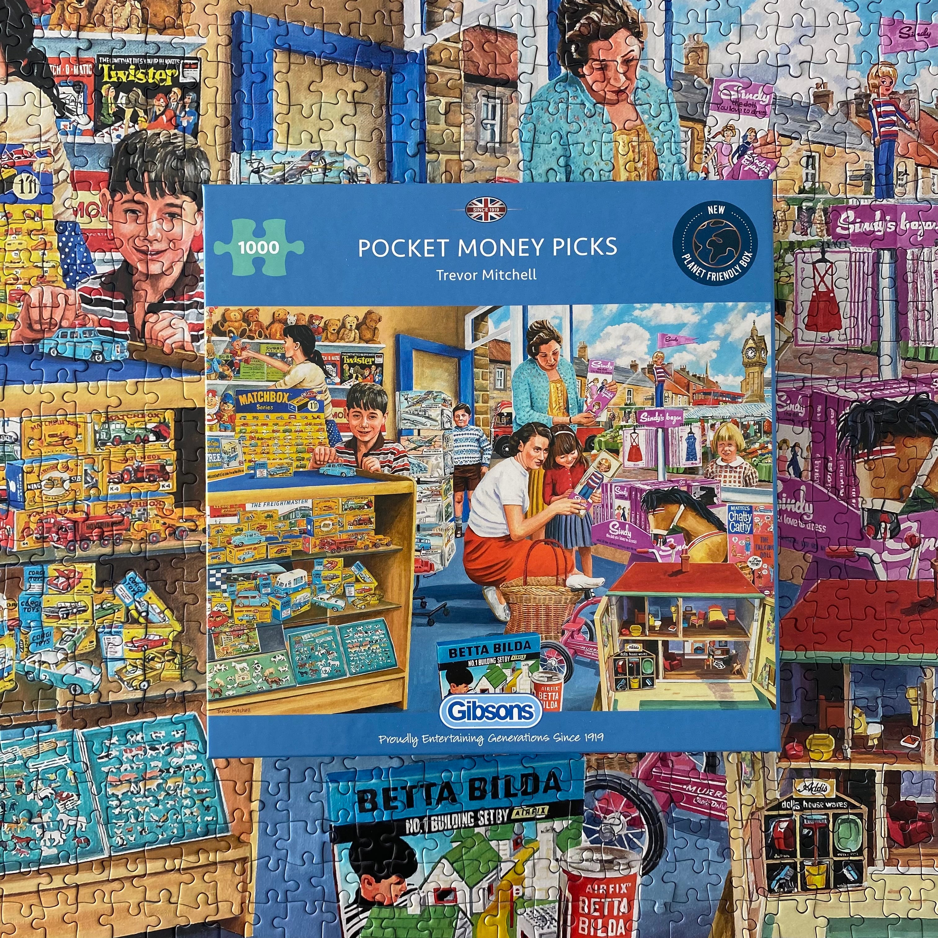 Pocket Money Picks 1000 piece jigsaw puzzle by trevor mitchell