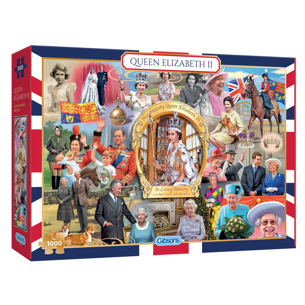 Queen Elizabeth II 1000 piece jigsaw puzzle by gibsons games