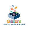 Gibsons Puzzle Subscription Service logo on a white background.
