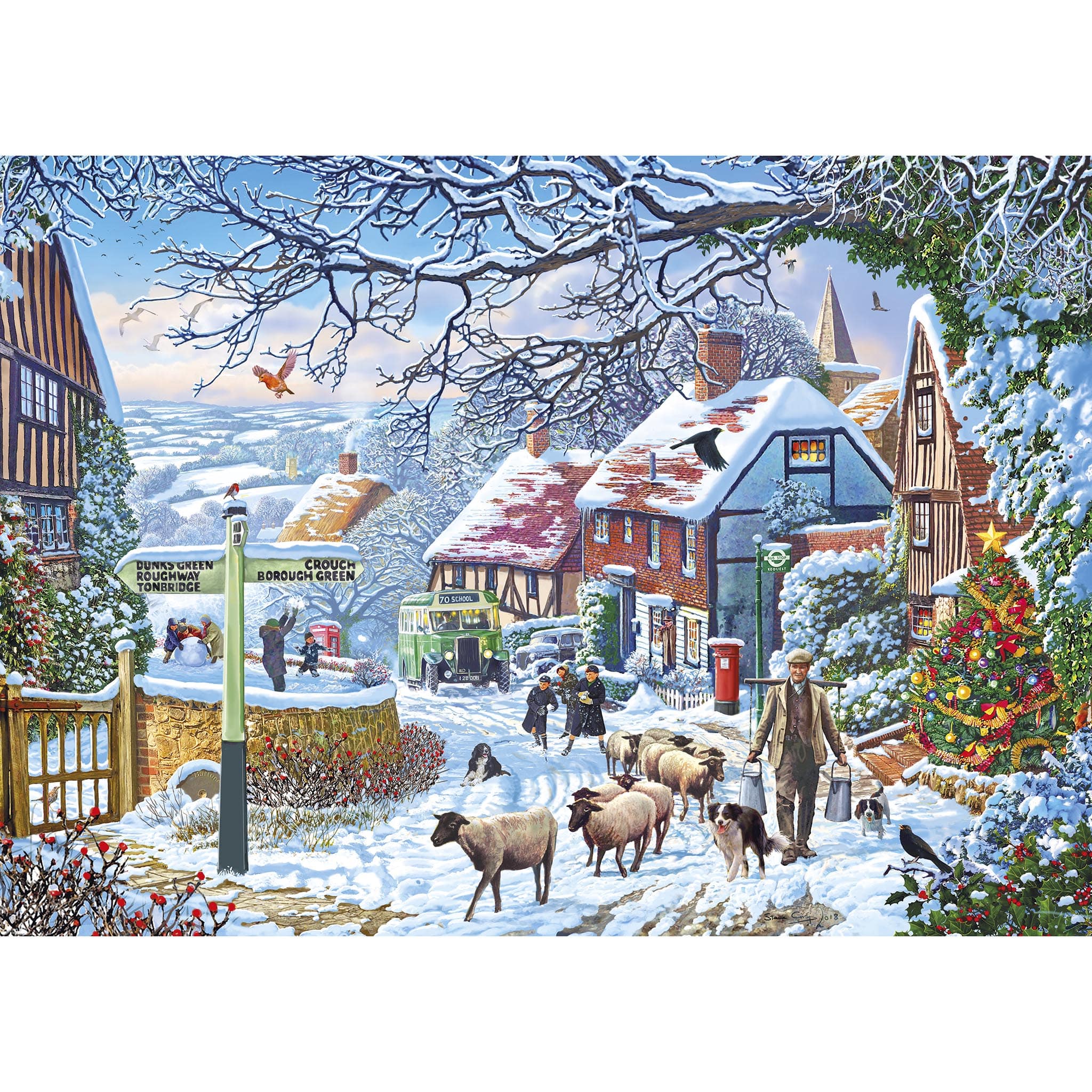 A Winter Stroll 1000 piece jigsaw puzzle for adults from Gibsons