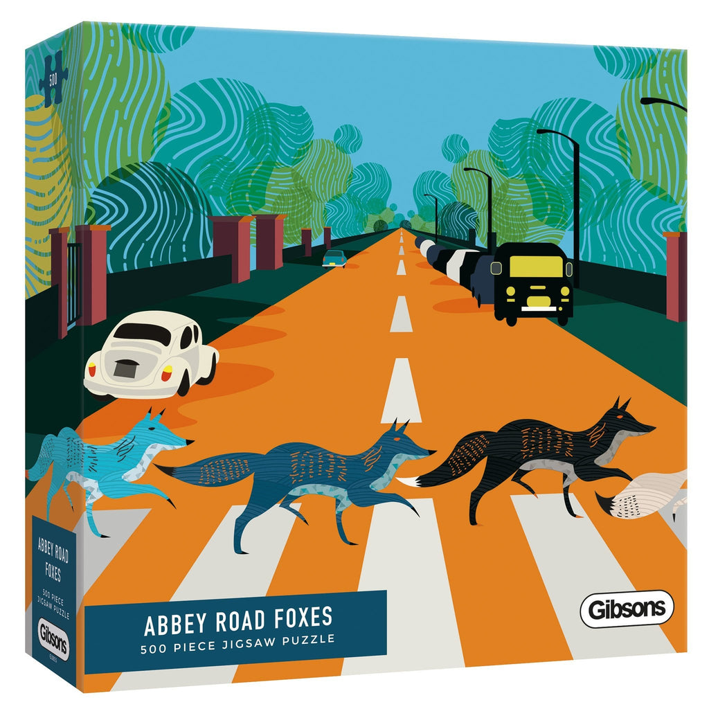 Abbey Road Foxes 500 Piece Jigsaw Puzzle for Adults from Gibsons