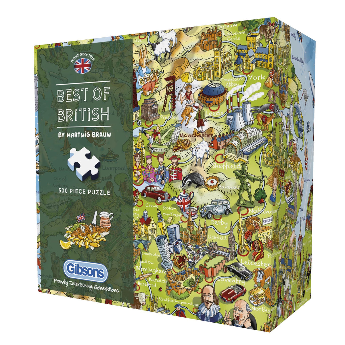 Best of British 500 Piece Jigsaw Puzzle for Adults from Gibsons 
