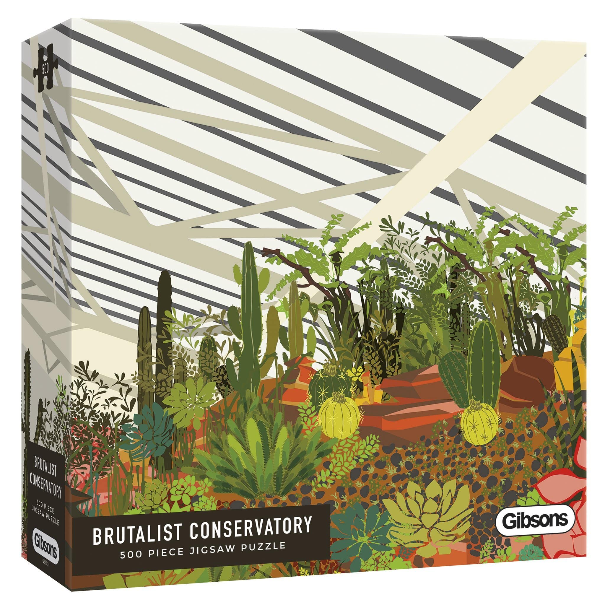 Brutalist Conservatory 500 Piece Jigsaw Puzzle for Adults from Gibsons  | Sustainably made using 100% Recycled Board 