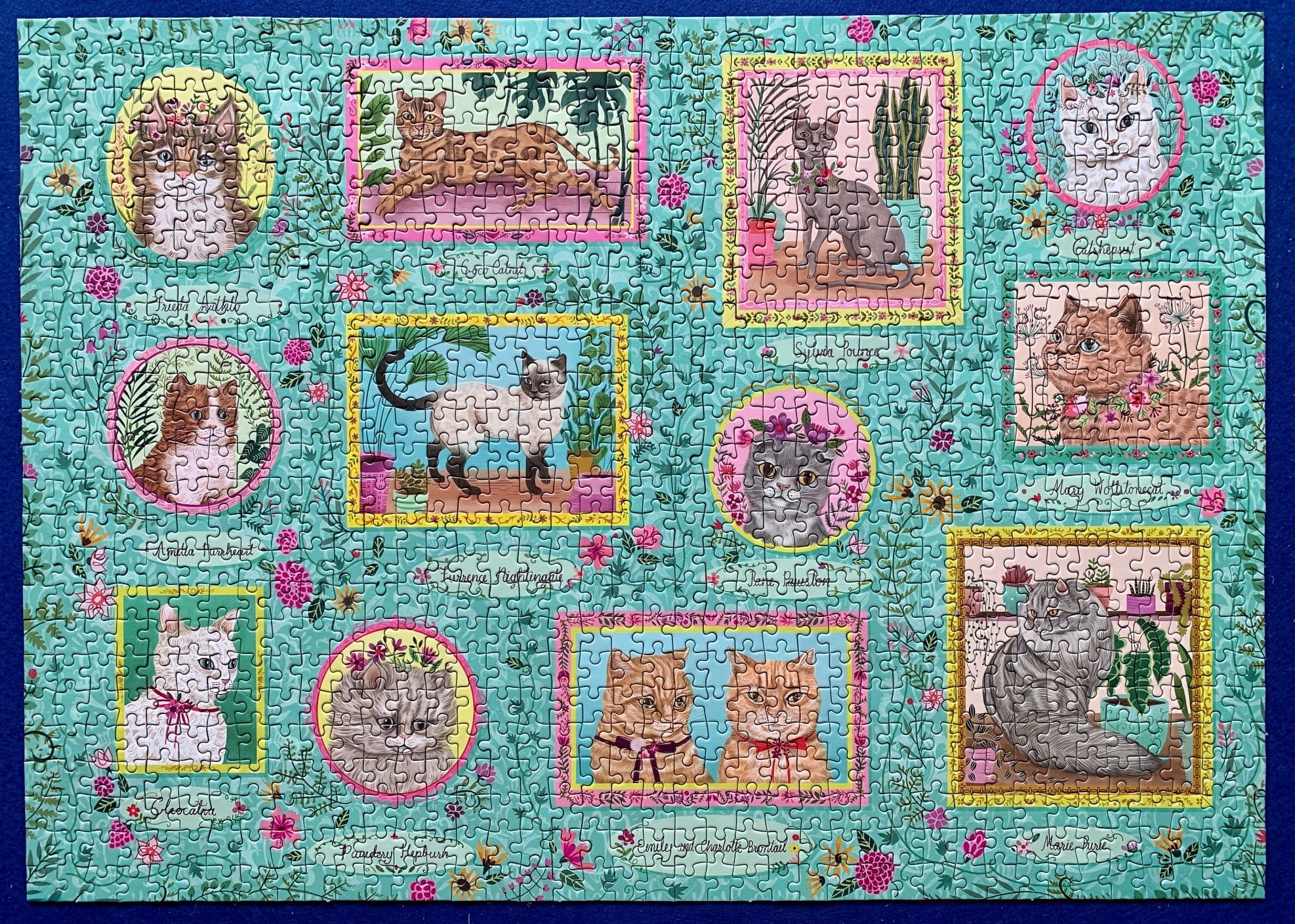 Famous Felines 1000 piece jigsaw puzzle for adults from Gibsons.