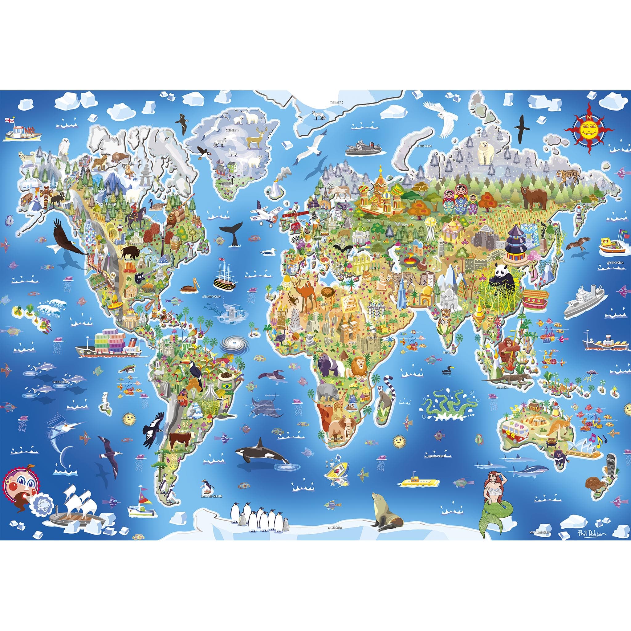 Jigmap - Our World 250 piece jigsaw puzzle for children from Gibsons