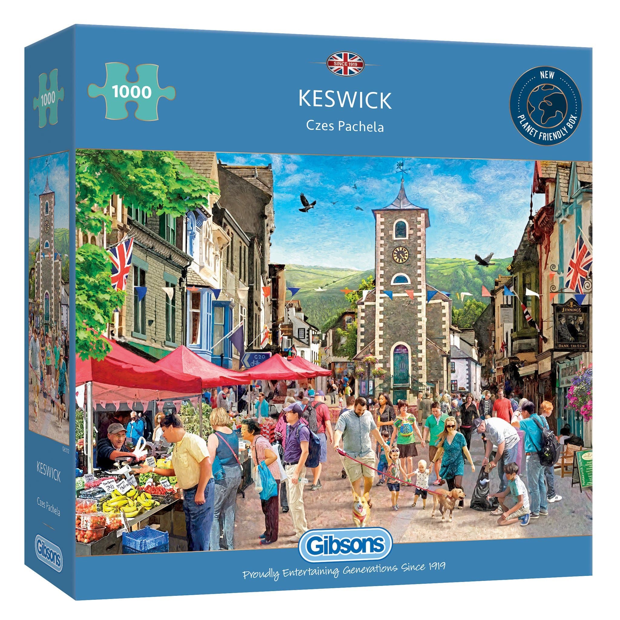 Gibsons Keswick 1000 Piece Jigsaw Puzzle for Adults, Sustainably made using 100% Recycled Board 