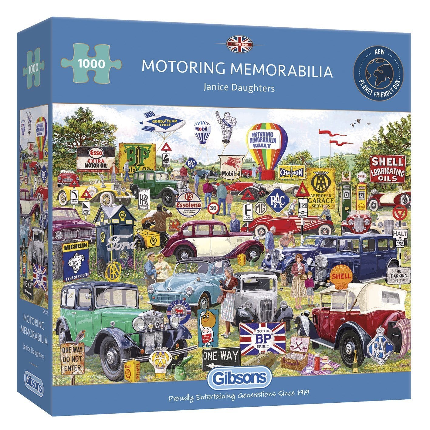 Gibsons Motoring Memorabilia 1000 Piece Jigsaw Puzzle 