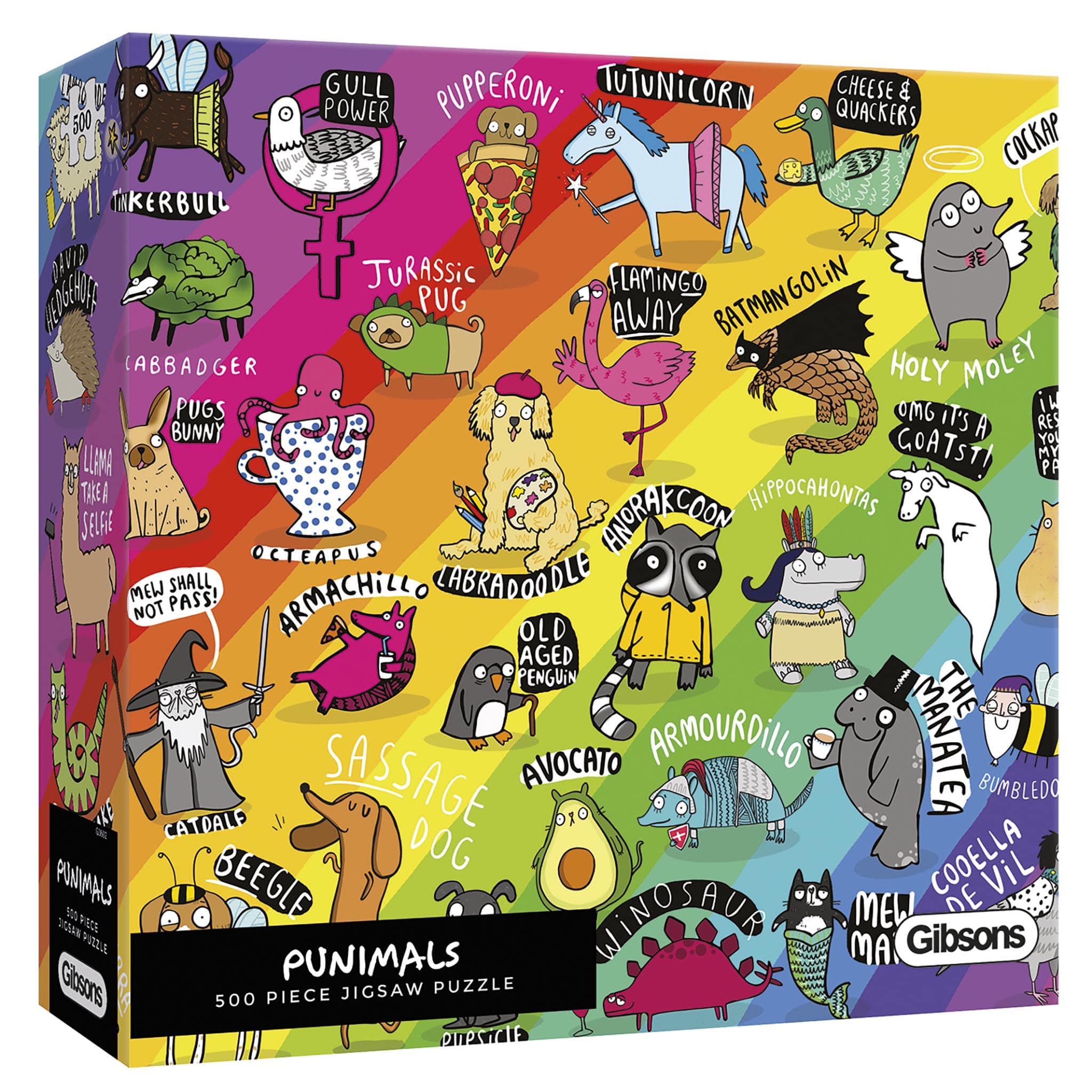 punimals 500 piece jigsaw puzzle by gibsons games