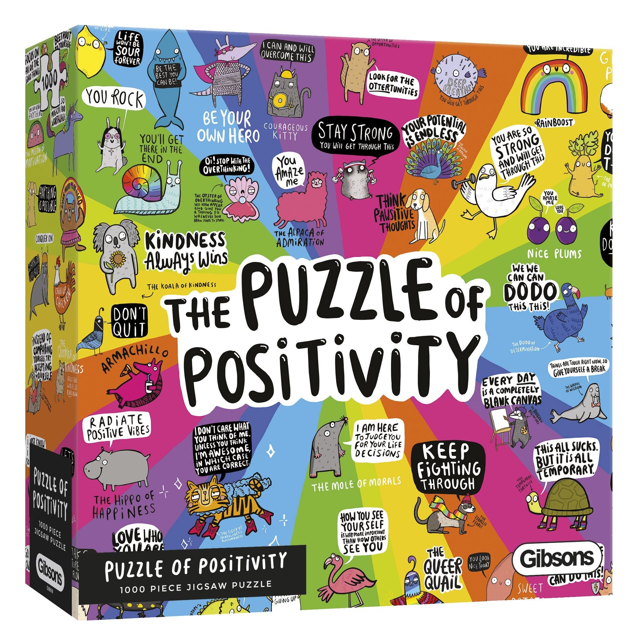 Puzzle of Positivity 1000 piece jigsaw puzzle for adults from Gibsons