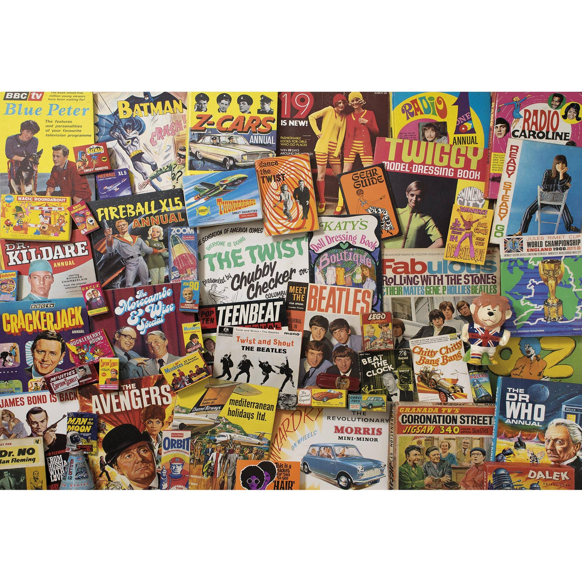 Gibsons Spirit of the 60s 1000 piece jigsaw puzzle for adults