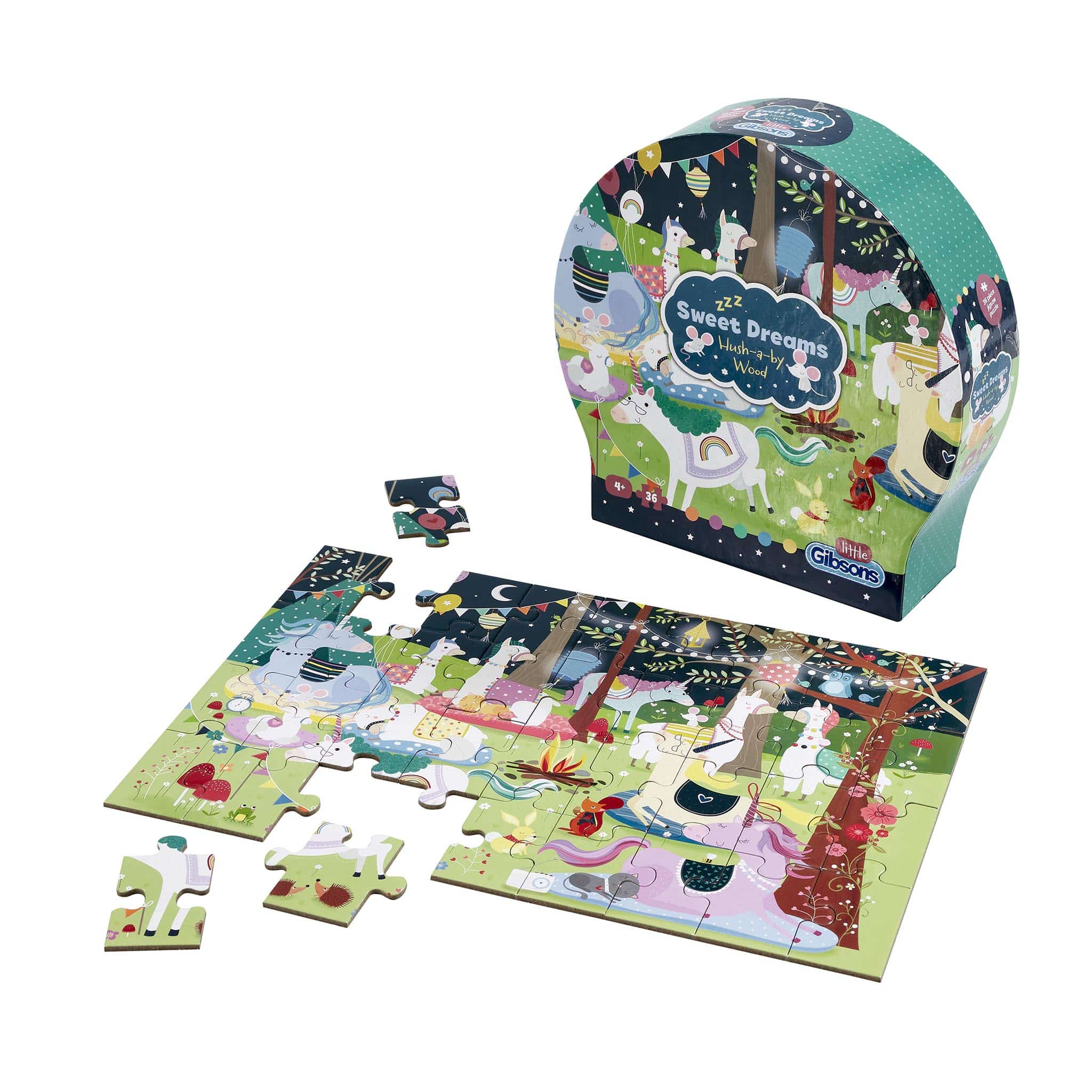 Sweet Dreams Unicorns and Llama 36 Piece Children's Jigsaw Puzzle from Gibsons