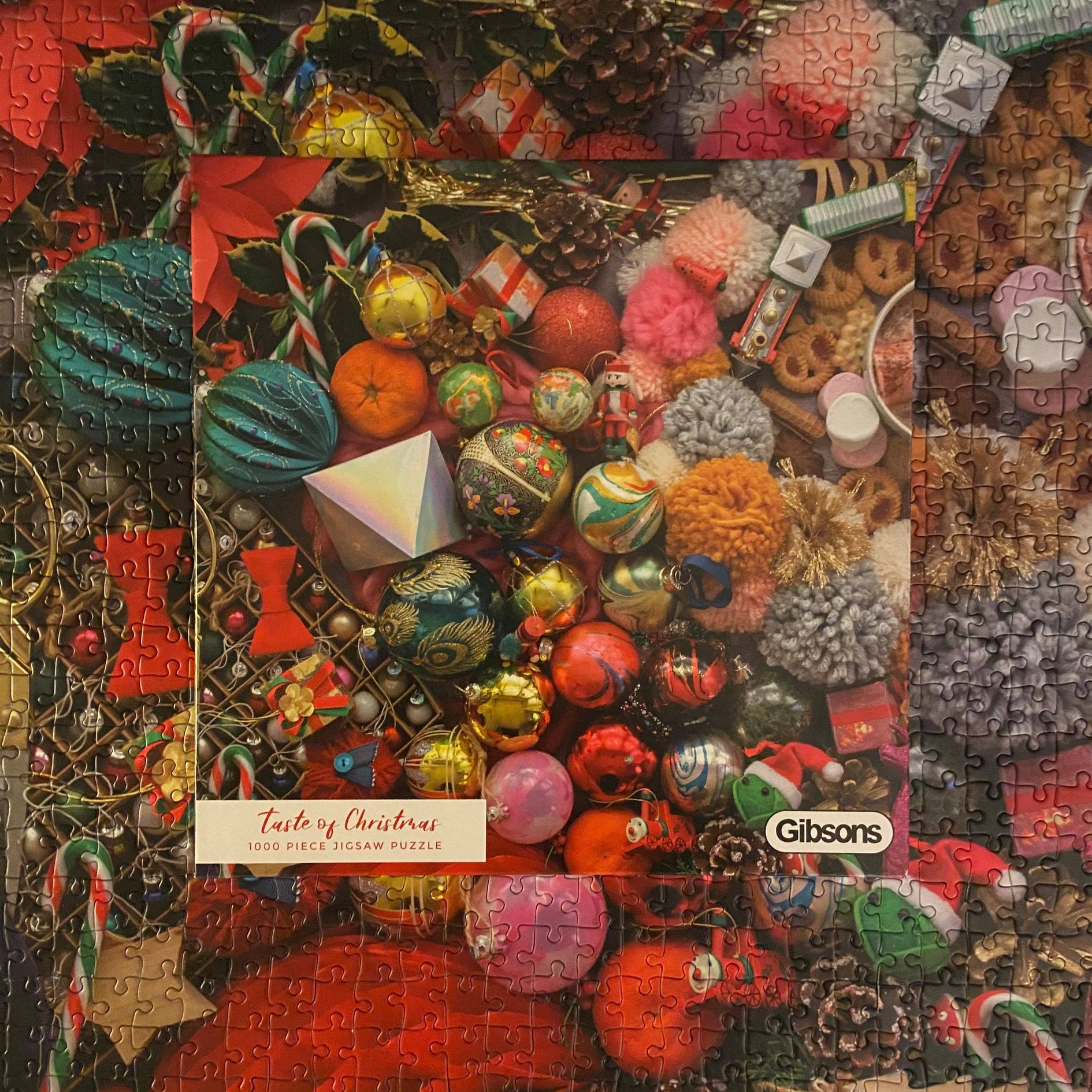 Taste of Christmas 1000 piece jigsaw puzzle for adults from Gibsons  | Sustainably made using 100% Recycled Board 