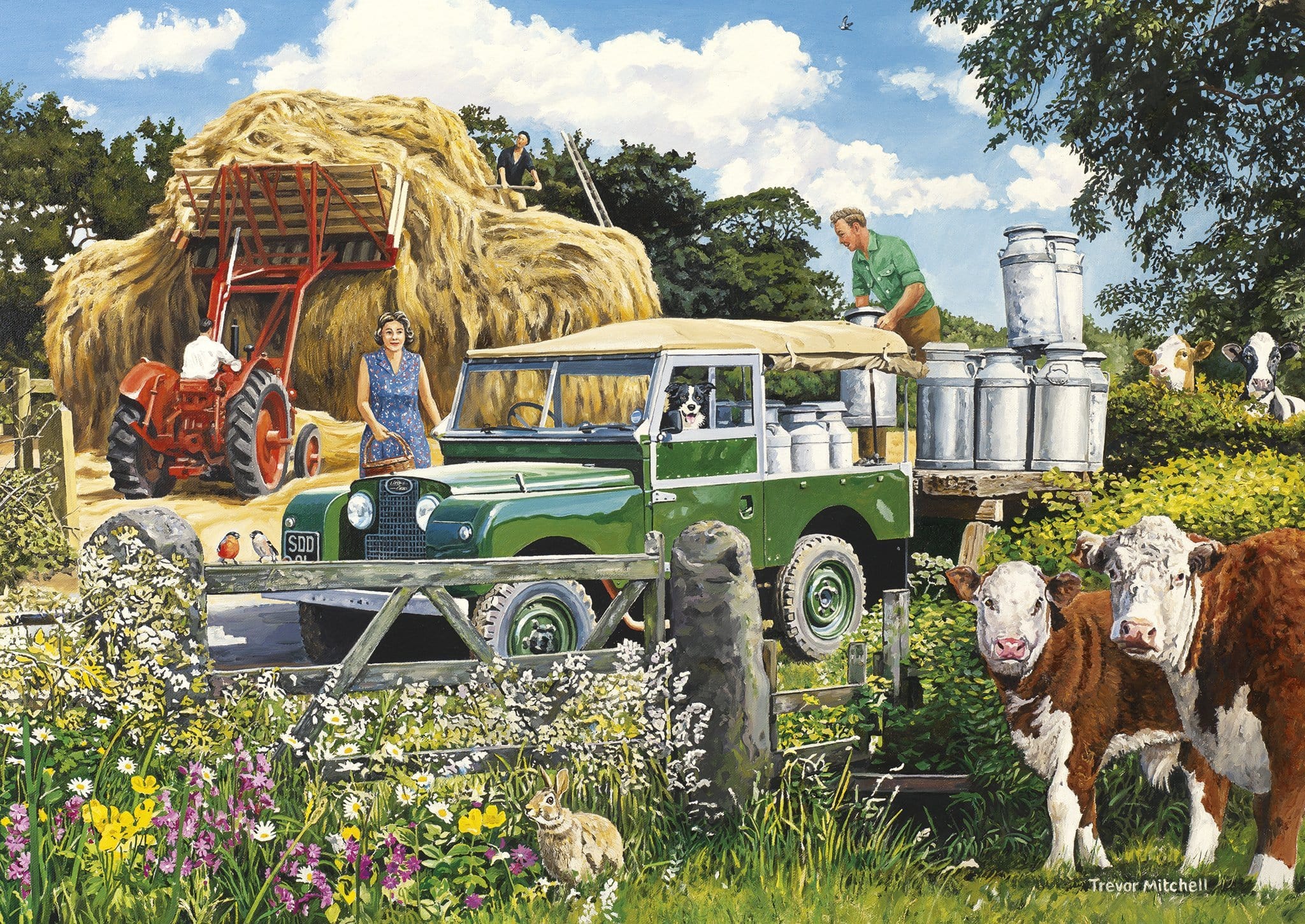 The Farmer's Round (4 in a box) 500 Piece Jigsaw Puzzles from Gibsons | Sustainably made using 100% Recycled Board 