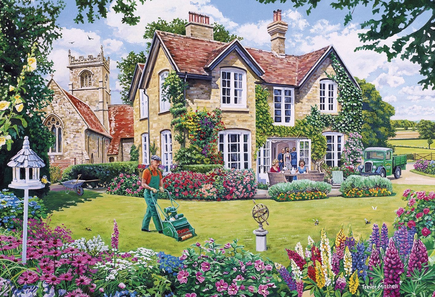 The Gardener's Round (four in a box) 500 piece jigsaw puzzles from Gibsons