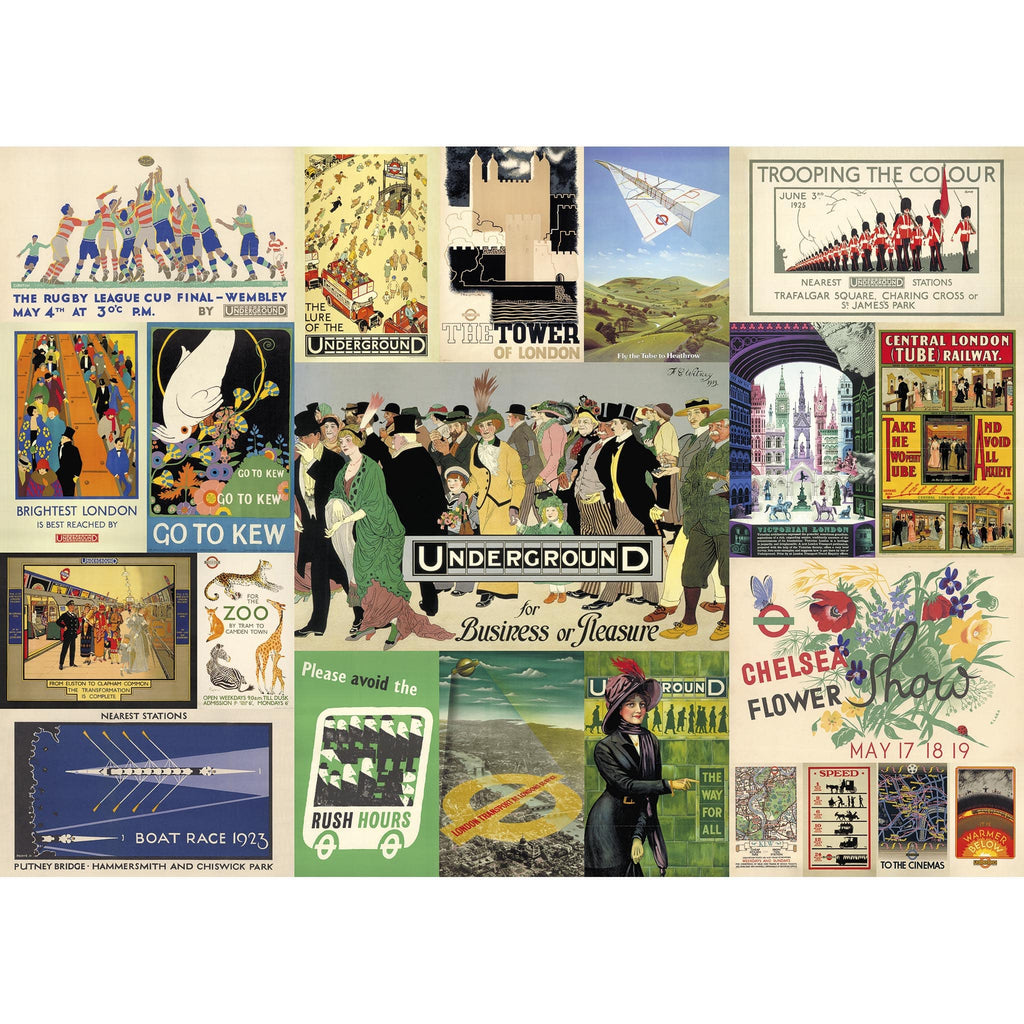 Gibsons TFL Transport for London Heritage Posters 1000 Piece Jigsaw Puzzle for adults