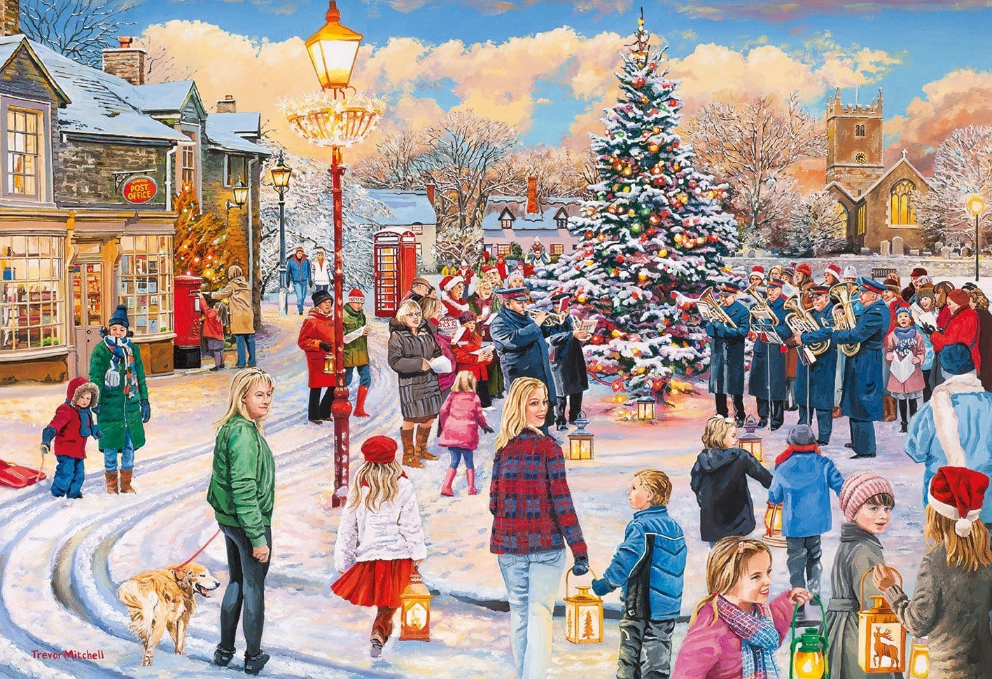 Village Celebrations (four in a box) 500 piece jigsaw puzzle from Gibsons