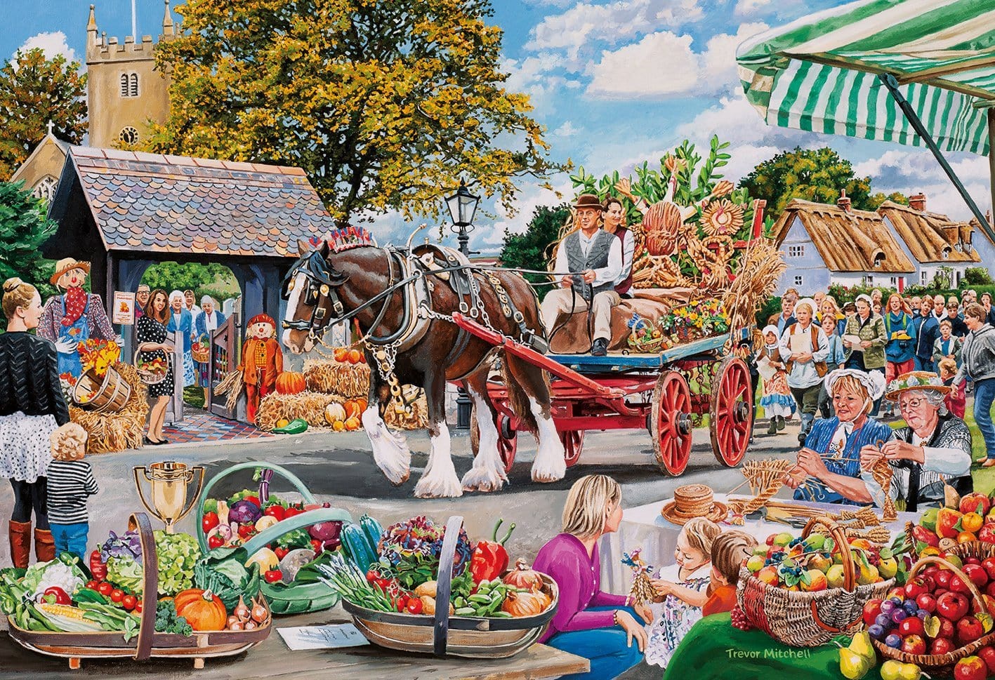 Village Celebrations (four in a box) 500 piece jigsaw puzzle from Gibsons