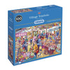 Village Tombola 1000 piece jigsaw puzzle for adults from Gibsons  | Sustainably made using 100% Recycled Board 