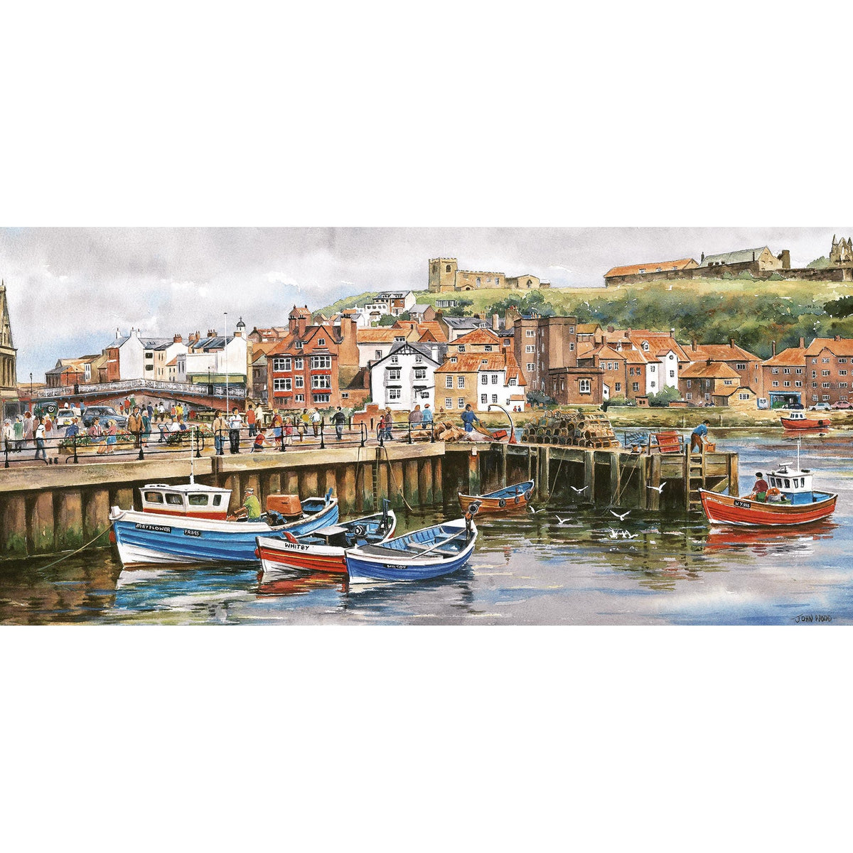 Gibsons Whitby Harbour 636 piece panoramic jigsaw puzzle for adults