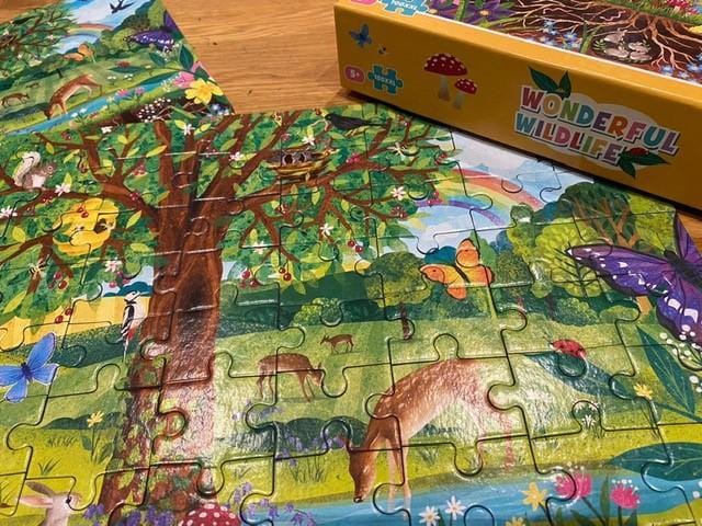 Wonderful Wildlife 100 Extra Large Piece Jigsaw Puzzle for Children from Gibsons | Sustainably made using 100% Recycled Board 